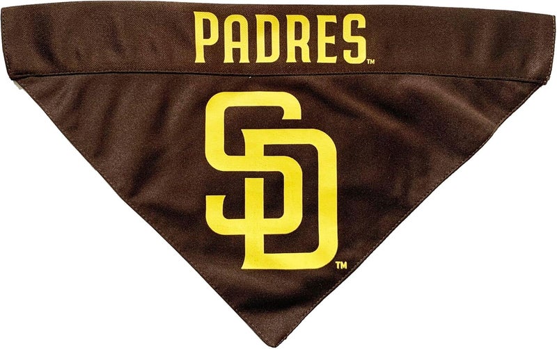Pets First PAD-3217-S-M MLB San Diego Padres Reversible Pet Bandana, Small/Medium, MLB Team Color - Image 2