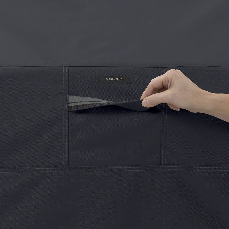 Classic Accessories Ravenna Water-Resistant 80 Inch BBQ Grill Cover, Black - Image 5