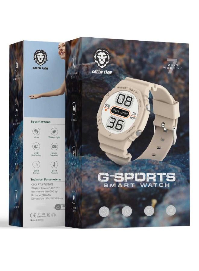 GREEN LION G-Sport Smart Watch Beige - Image 4