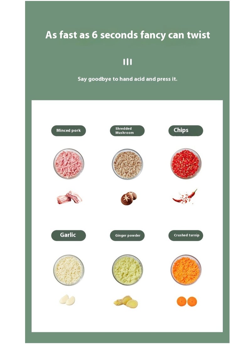 HOTOR 3L Electric Meat And Vegetables Grinder Chopper 400W Multi Food Chopper With 2 Speed Levels Food Processors For Meat Vegetables Fruits And Nuts kitchen Aid Meat Mincer Meat Grinder  - Image 4