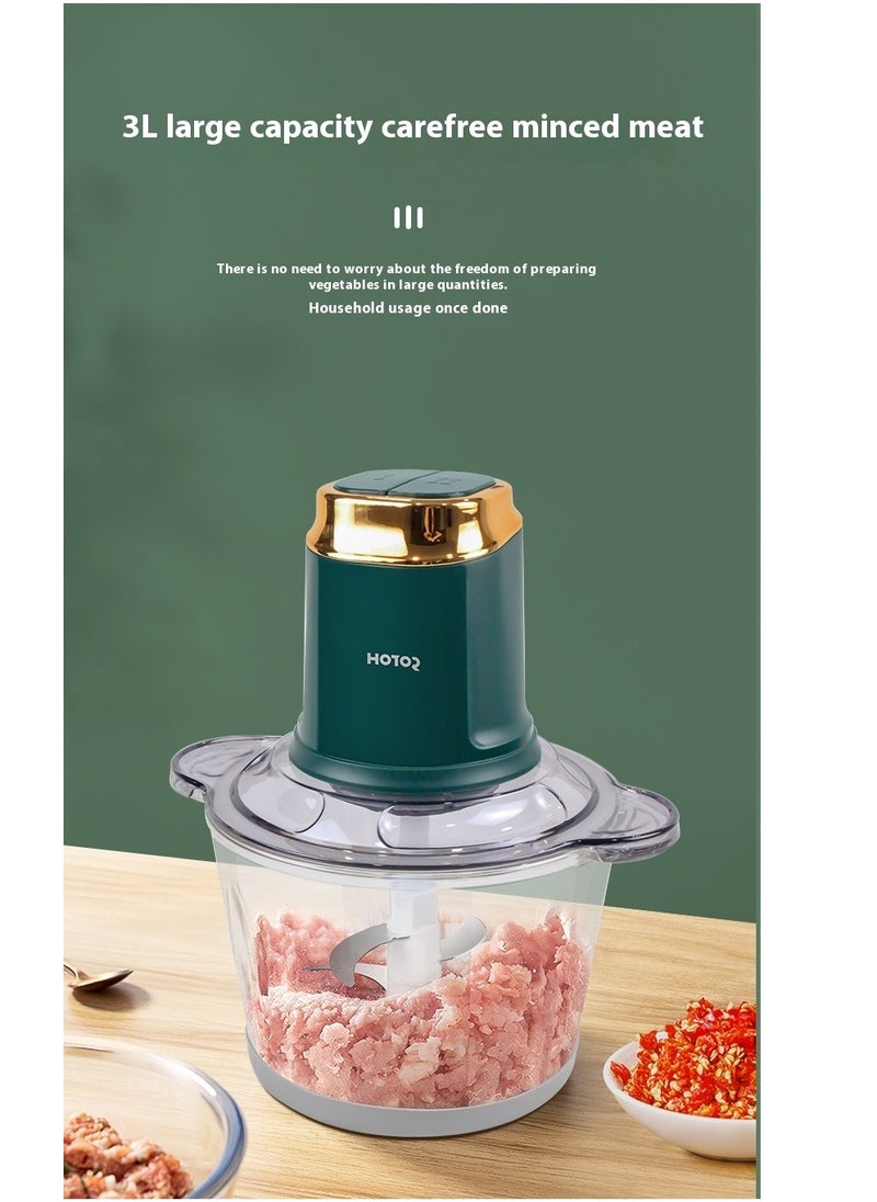HOTOR 3L Electric Meat And Vegetables Grinder Chopper 400W Multi Food Chopper With 2 Speed Levels Food Processors For Meat Vegetables Fruits And Nuts kitchen Aid Meat Mincer Meat Grinder  - Image 3
