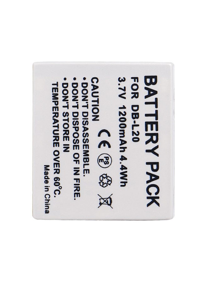 Applicable To Sanyo DB-L20 Camera Battery DMC-C1 CA65 E60 CG6 CA6 DMX-CA8 CG9-Standard Capacity:1200mAH