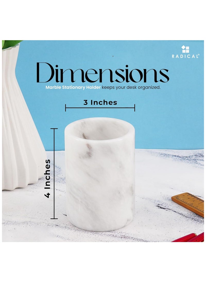 Radicaln white Stationary Holder Handmade Marble Pen Holder for table- School Supplies Accessories & workspace organizer - Stationary Holder - pzsku/Z822852B6CA1C7BE68BCBZ/45/_/1728990884/7fae310b-1250-4935-a227-4595cc0be2b9