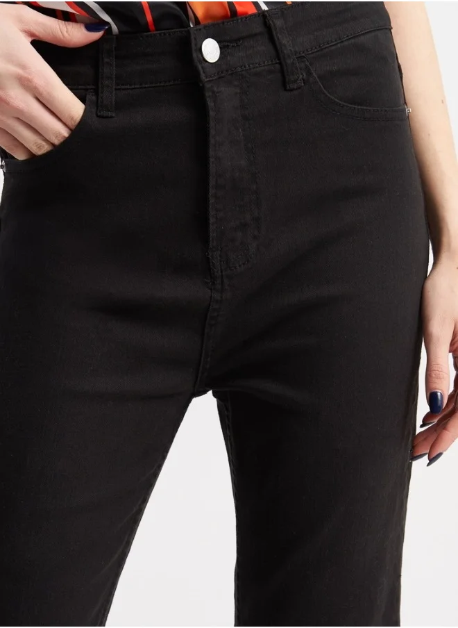 هايليز Chic Black Flared Pants