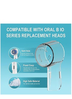 Generic 6 Pack Toothbrush Dustproof Cover Compatible with Ultimate Clean Gentle Care Replacment Heads and iO Series 3 4 5 6 7 7G 8 9 Electric Toothbrush, (Transparent+Rose)  - Image 3