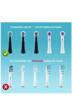 Generic 6 Pack Toothbrush Dustproof Cover Compatible with Ultimate Clean Gentle Care Replacment Heads and iO Series 3 4 5 6 7 7G 8 9 Electric Toothbrush, (Transparent+Rose)  - Image 2