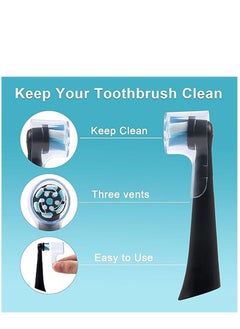 Generic 6 Pack Toothbrush Dustproof Cover Compatible with Ultimate Clean Gentle Care Replacment Heads and iO Series 3 4 5 6 7 7G 8 9 Electric Toothbrush, (Transparent+Rose)  - Image 4