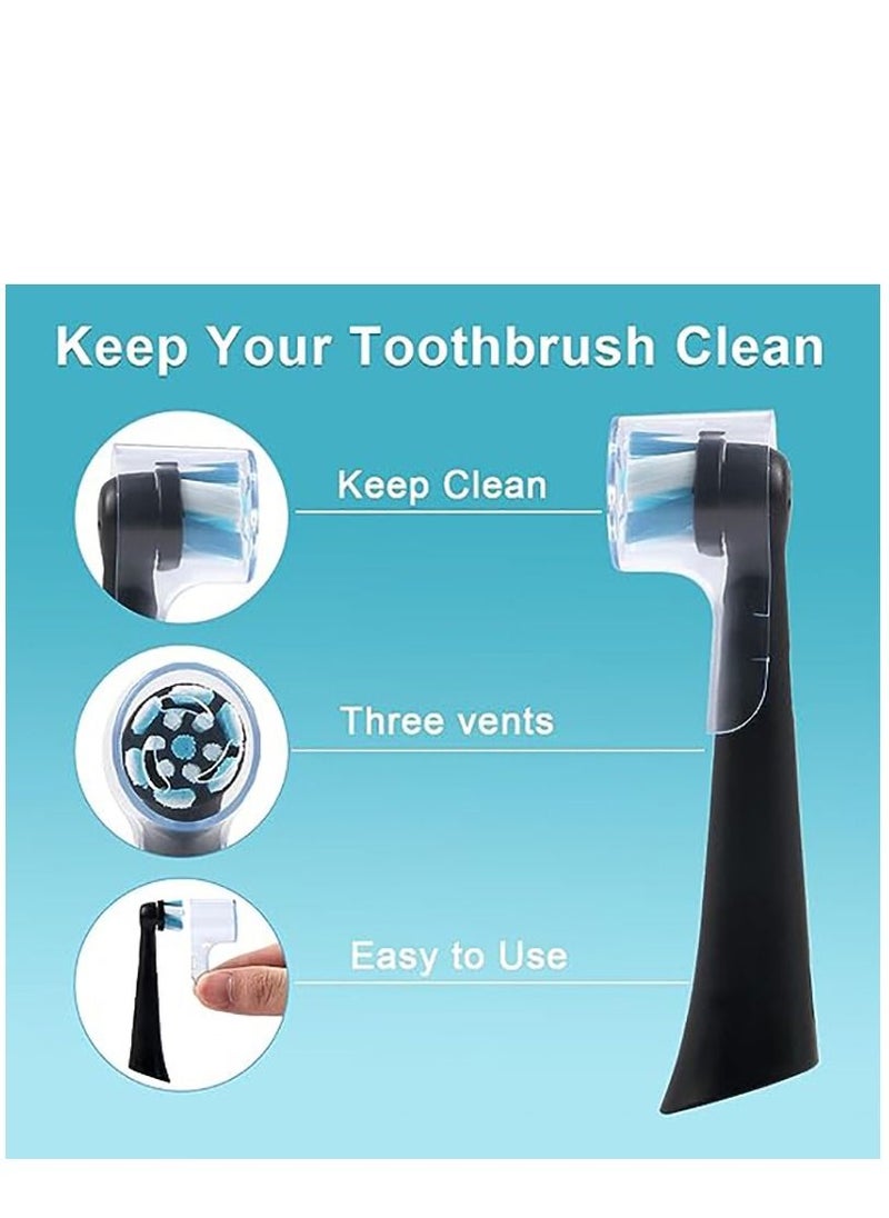 Generic 6 Pack Toothbrush Dustproof Cover Compatible with Ultimate Clean Gentle Care Replacment Heads and iO Series 3 4 5 6 7 7G 8 9 Electric Toothbrush, (Transparent+Rose)  - Image 4