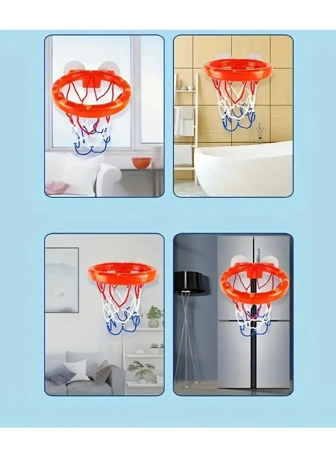 Exotic Multifunctional Bath Toys, Bathtub Basketball Hoop Set with 3 No Hole Balls, Shower Toys with 2 Strong Suction Cups, Bathtub Shooting Game, Creative Fun Basketball Game, Perfect Gift for Toddlers, Suitable for Pools, Bathtubs, Windows and Doors  - Image 2