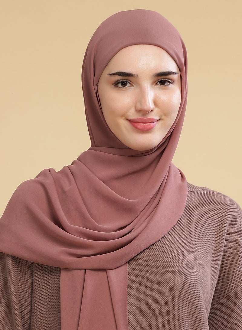 Moja Premium Georgette Hijab - Mauve - Image 1