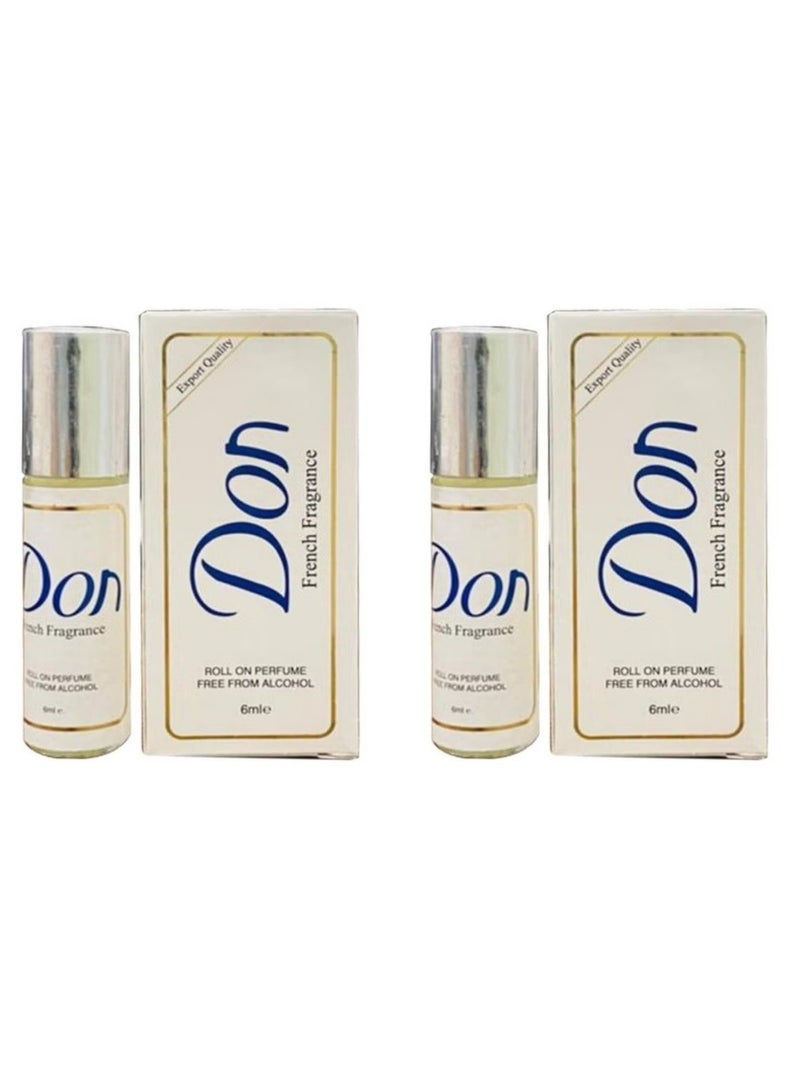 Two Pieces of French Fragrance Roll On 6ml