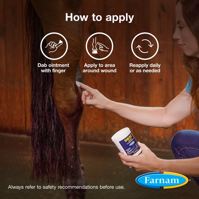 Farnam Swat Fly Repellent Ointment for Wounds, Sores, Scratches and Abrasions, 7 oz - Image 4