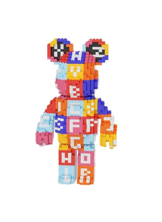 Miniature Small Particle Puzzle Building Blocks Gift Children's Educational Toy (Alphabet Bear) - Image 1