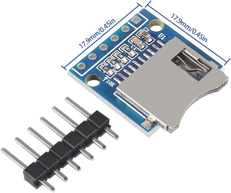 UMLIFE محول قارئ بطاقة Micro SD SDHC TF مع شريحة تحويل مستوى واجهة SPI متوافق مع Arduino Raspberry PI 10 قطع - Image 3