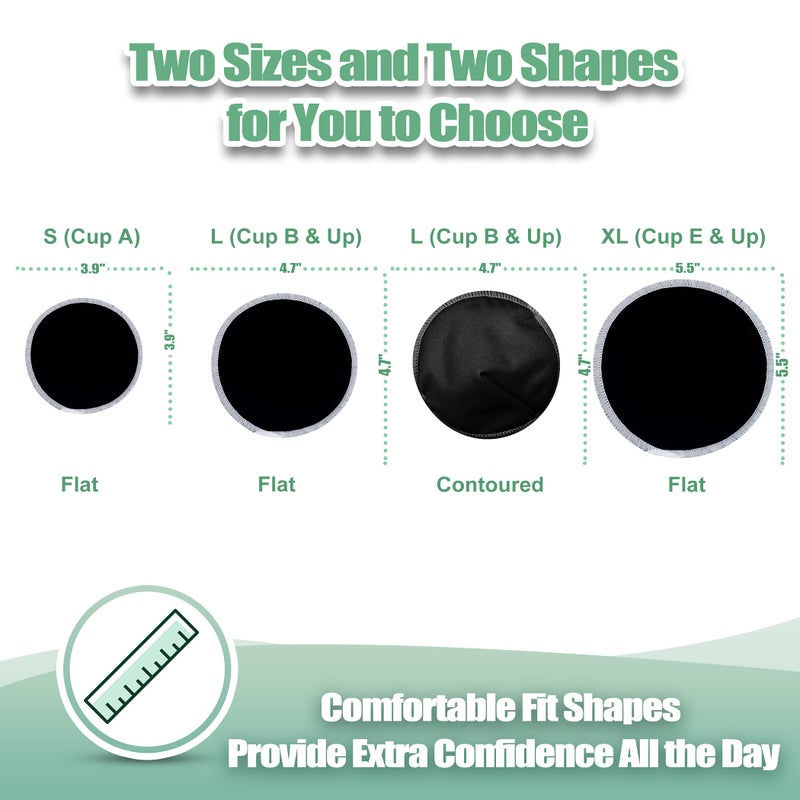 wegreeco Nursing Breast Pads (14 Pack) + Laundry Bag & Travel Storage Bag, 3 Sizes: 3.9/4.7/5.5 inch Option - Washable & Reusable Breastfeeding Nursing Pads - Image 4