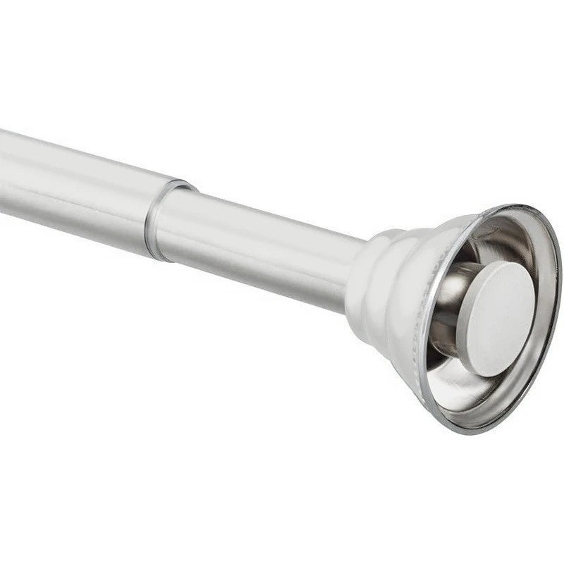 Bluejw Tension Shower Curtain Rod Adjustable Width, Extensible Golden Washroom Rod with Shower Curtain Rings Included - Image 1