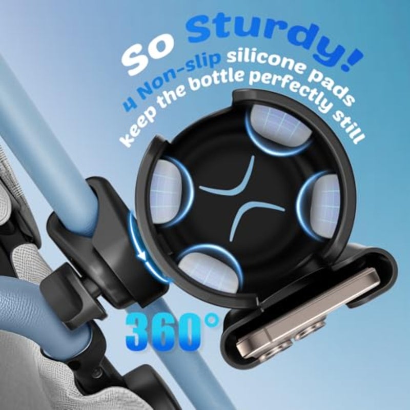 Pack of 2 Drink Holders for Pram Buggy Accessories, Universal Cup Holder, Coffee Holder, Pram, Rollator, Bicycle Cup Holder for ABC Design, Cybex Hauck Joie, Baby, Mom Gifts - Image 4
