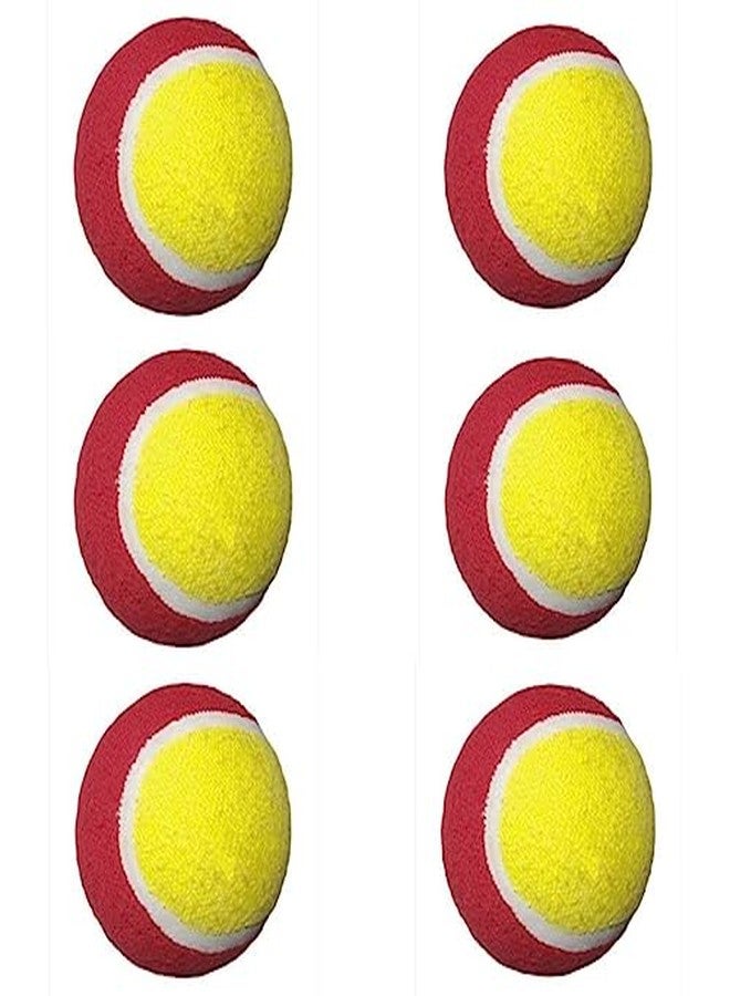 Spiro Soft Cricket Solid Tennis Balls Practice, Training for All Age Group, Recommended for Indoor/Outdoor Street & Beach Cricket (Pack of Three) (Color : Red & Yellow) - Image 5