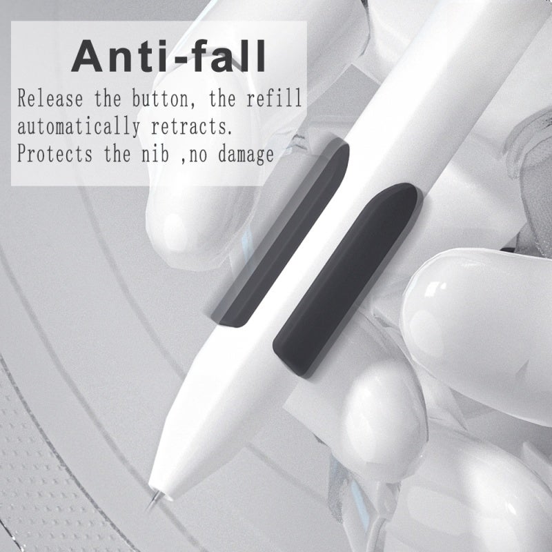 Retractable Gel Pen 0.5 Mm Quick-Drying Smudge-Free Ink - No-Cap Anti-Fall Design Comfort Grip Gel Pen for Journaling, Note-Taking, Students, Teachers - Image 3