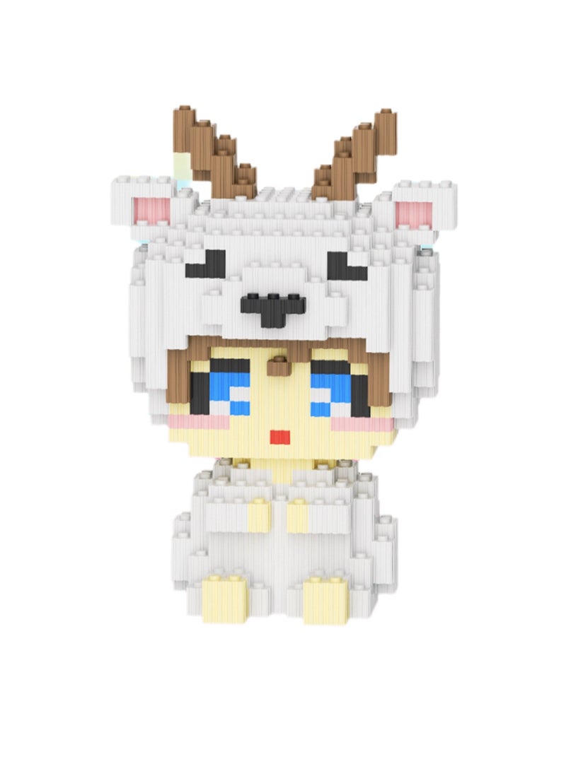 Miniature Small Particle Puzzle Building Blocks Gift Children's Educational Toy Puzzle (Chinese Zodiac Sheep) - Image 1