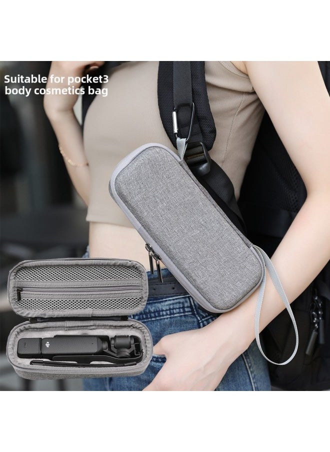 Generic Bkano Is Suitable For DJI Pocket3 Gimbal Camera Bag Cosmetics Bag Portable Clutch Bag Hard Shell Box-Color:Pocket3 Gray Clutch Bag-Size:About 21*9*6.5cm  - Image 1