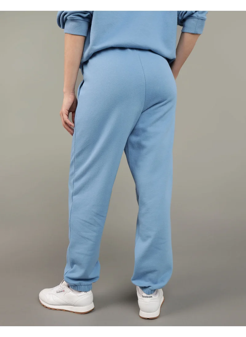 American Eagle Fleece Graphic Baggy Jogger