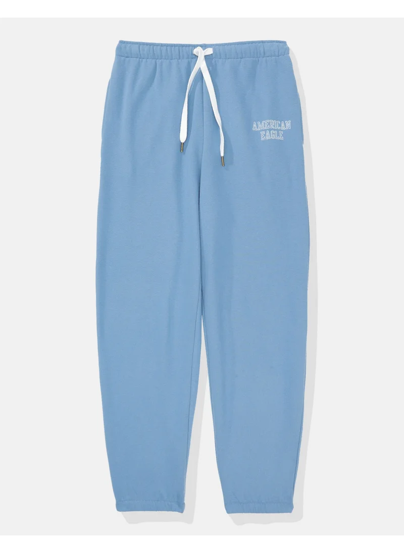 American Eagle Fleece Graphic Baggy Jogger
