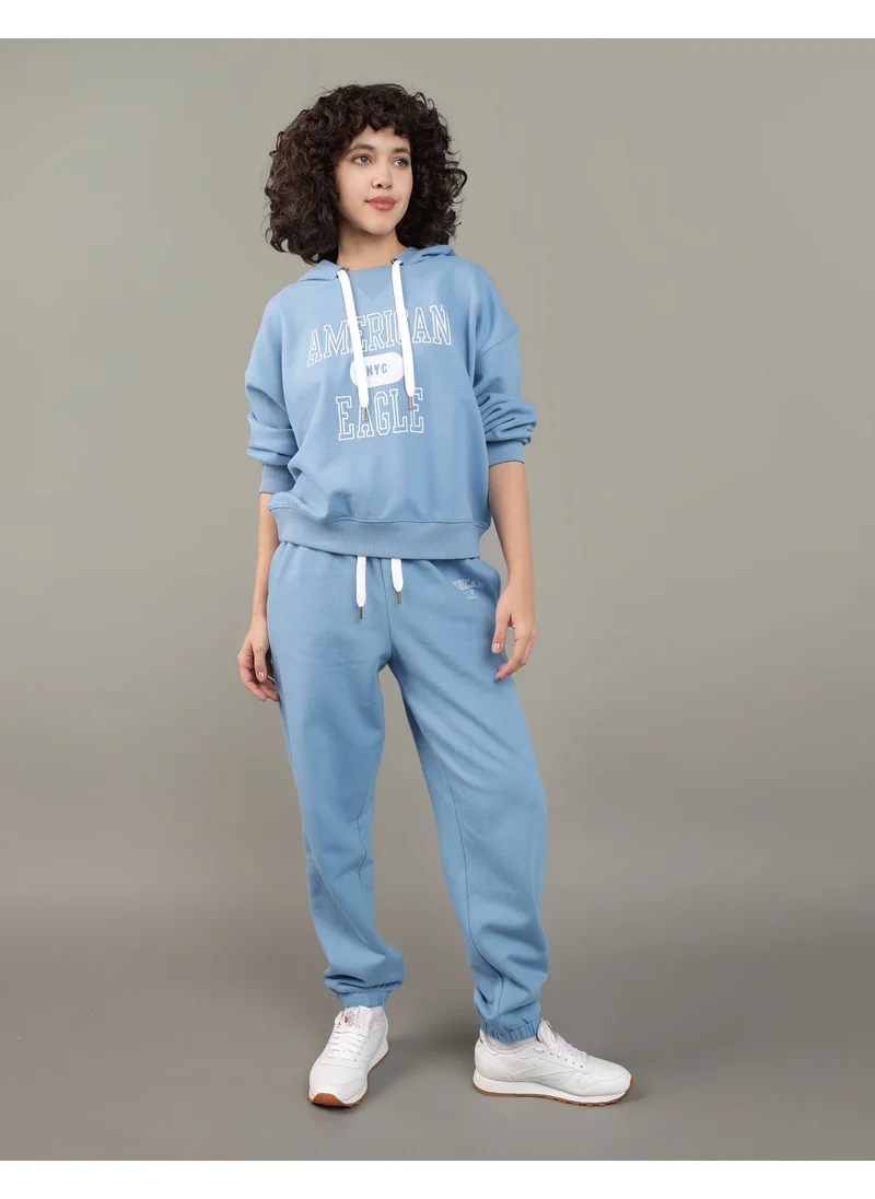 American Eagle Fleece Graphic Baggy Jogger