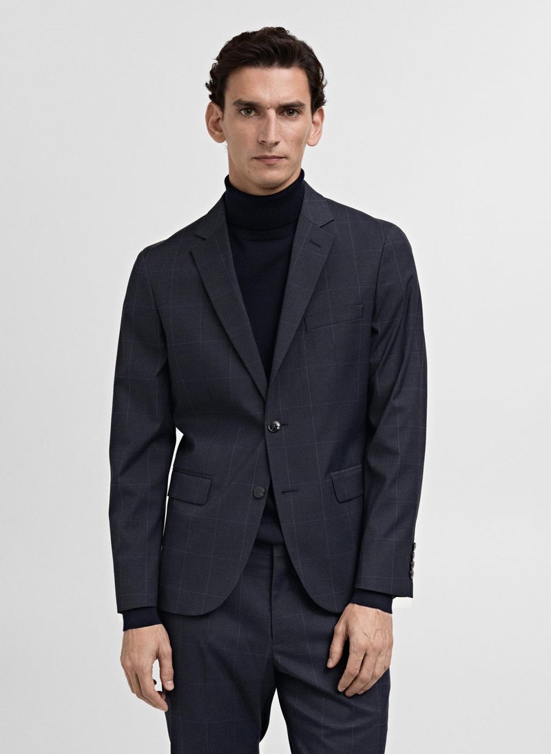 Mango Man Super Slim-Fit Stretch Fabric Blazer  - Image 1