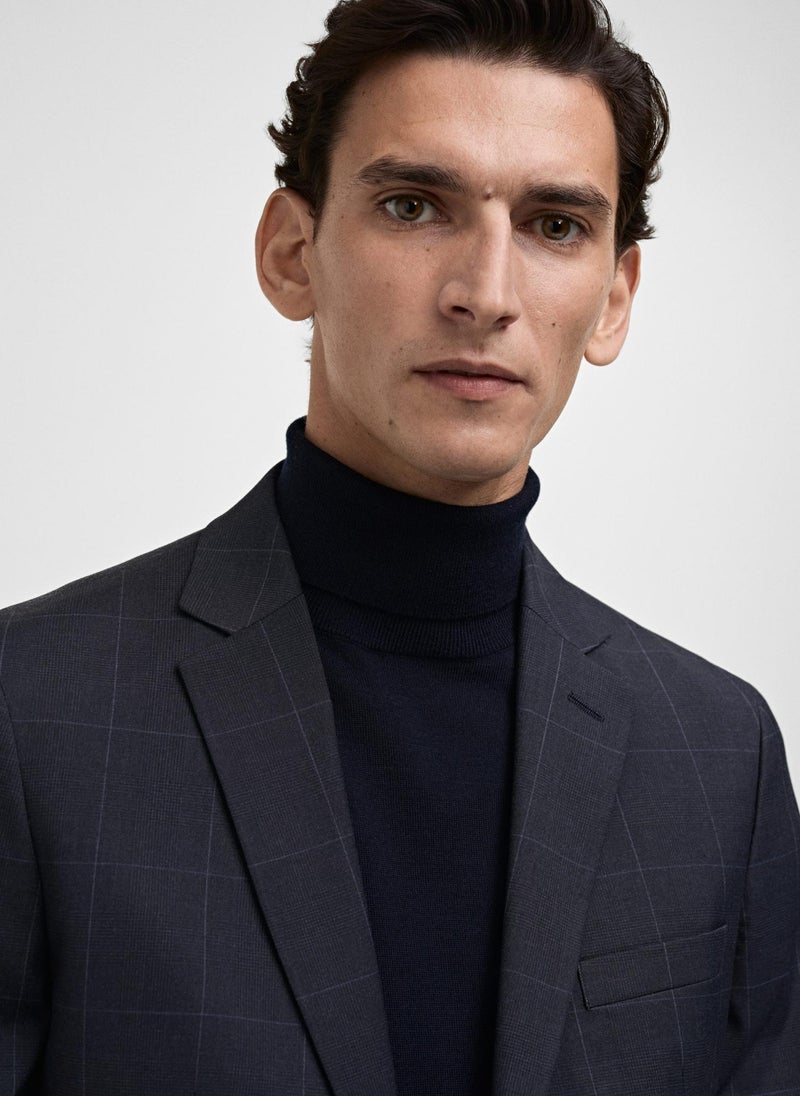 Mango Man Super Slim-Fit Stretch Fabric Blazer  - Image 4