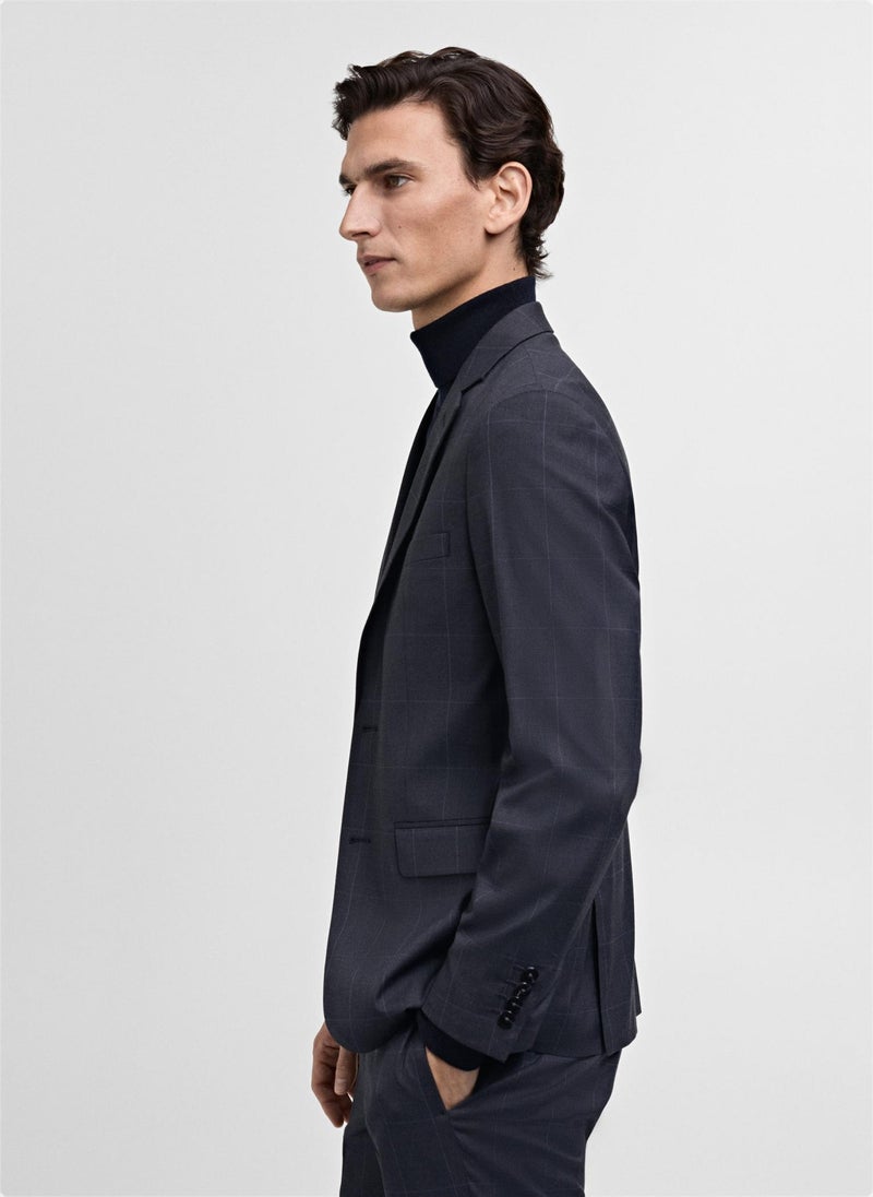 Mango Man Super Slim-Fit Stretch Fabric Blazer  - Image 3