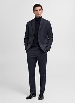 Mango Man Super Slim-Fit Stretch Fabric Blazer  - Image 5