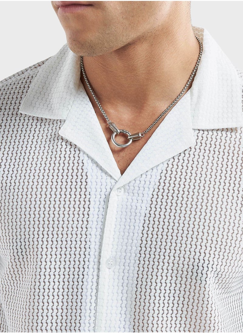 FAV Textured Regular Fit Shirt  - Image 3