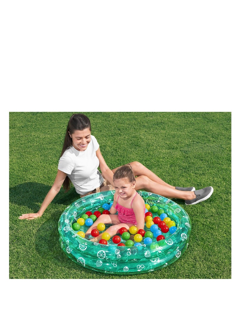 Bestway - Bestway 2-Ring Ball Pit Play Pool with balls 91cm x 20cm + 50 balls - No:51141 - Image 1