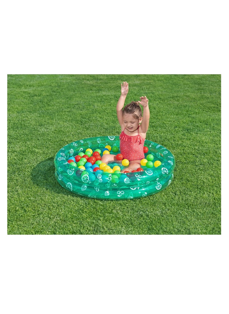 Bestway - Bestway 2-Ring Ball Pit Play Pool with balls 91cm x 20cm + 50 balls - No:51141 - Image 1