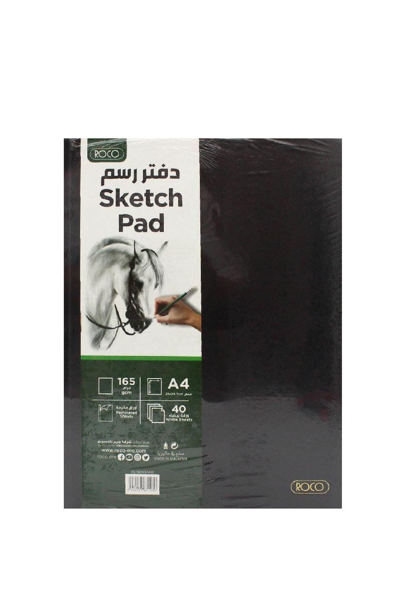 ROCO Sketch Book 165 gsm White A4 40 Sheets - Image 1