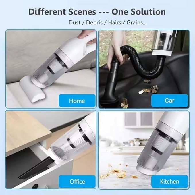 IGNOTI Handheld Vacuum Cleaner Cordless Portable Powerful Wet Dry Mini Car Vacuums Rechargeable Strong Vacuum Cleaner Lightweight Vacuum for Hard Floor Carpet Pet Hair Car Home - Image 4