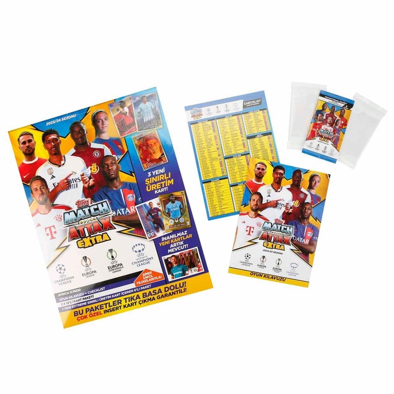 Topps 2023-24 Match Attax Extra Champions League Cards - Starter Pack (Album, 24 Cards + 2 LE) - Image 2
