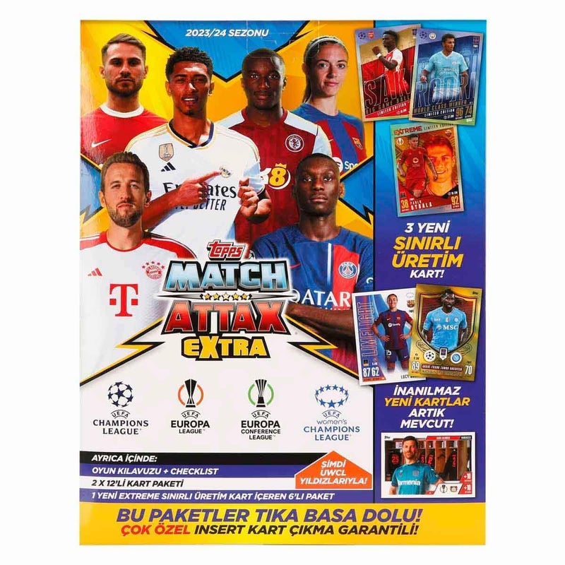 Topps 2023-24 Match Attax Extra Champions League Cards - Starter Pack (Album, 24 Cards + 2 LE) - Image 3
