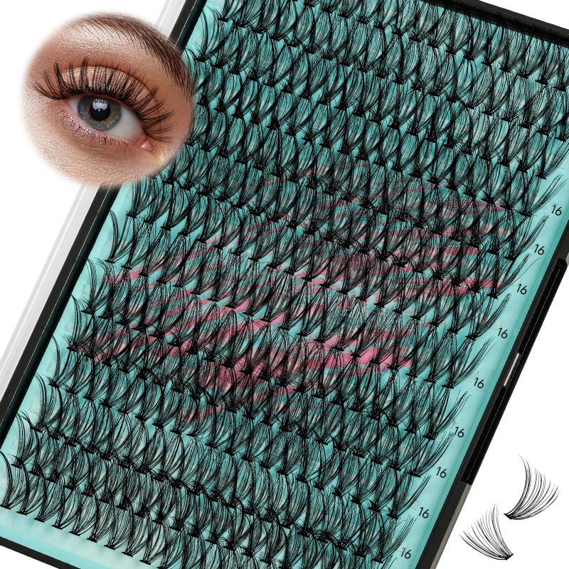 AMZGIRL LASH Lash Clusters Wispy 280PCS Eyelash Extension 30D Cluster Lashes Individual Lashes DIY Lash Extension Natural Look Cluster Eyelash Extensions Soft False Eyelashes at Home for Beginners(16mm) - Image 1