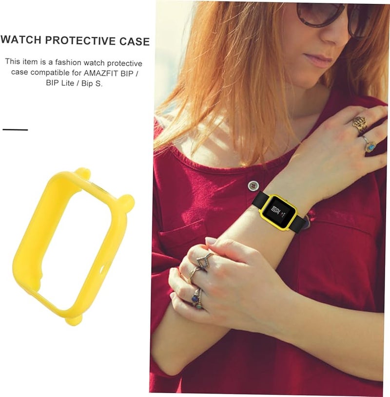Artibetter Creative TPU Soft Protective Case Yellow Watch Frame Cover For Enhanced Personal Style - Image 3