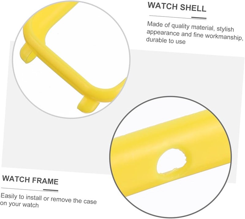 Artibetter Creative TPU Soft Protective Case Yellow Watch Frame Cover For Enhanced Personal Style - Image 4