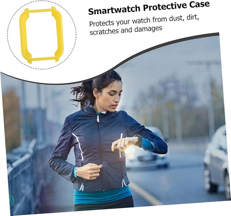 Artibetter Creative TPU Soft Protective Case Yellow Watch Frame Cover For Enhanced Personal Style - Image 5
