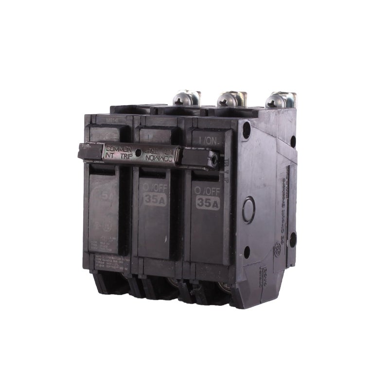 ABB TEYQLine THQB32035 قاطع دائرة مصغر 3 أقطاب 35A قاطع ثلاثي الأقطاب 120240 VAC 10 kA فصل حراري مغناطيسي تركيب مثبت على البراغي للاستخدام السكني والتجاري