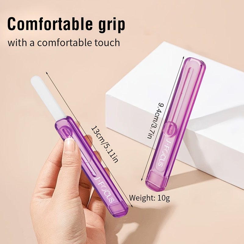 J Focus Compact Retractable Nail File Brown Multi Color Manicure Tool For Home Travel Toenail Foot Clean - Image 4