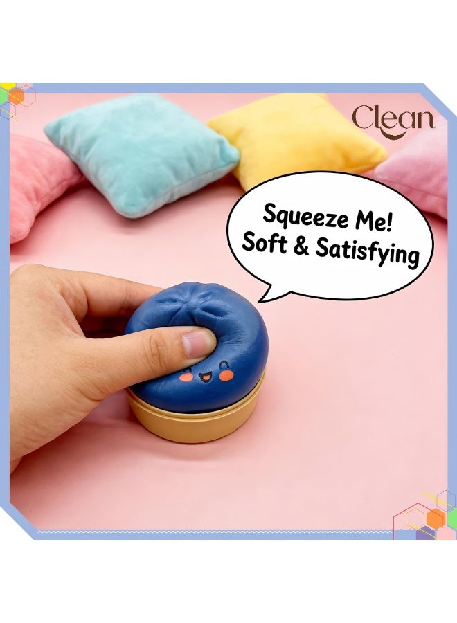 Clean Glitter Dumpling Squishy - 8Colors Dumplings Squishy Toy, More Surprises Giant Glitter Dumpling, Giant Dumpling Squishy, Mega Rainbow Dumplings, Cute Anxiety Relief Fidget Dumpling, Soft Squeeze Decompression Dough for Adults - Image 3