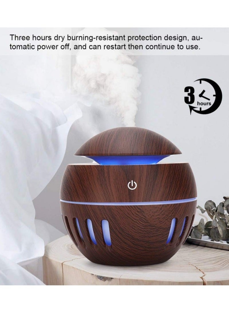 Captaintech Cool Mist Humidifier, Aromatherapy Diffuser, with Colorful LEDs for Home Bedroom Office, Diffusers for Essential Oils, 130ml USB Desktop Humidifier, Gifts for Mom Women - Image 3