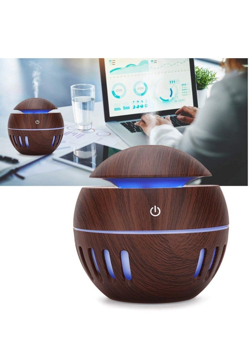Captaintech Cool Mist Humidifier, Aromatherapy Diffuser, with Colorful LEDs for Home Bedroom Office, Diffusers for Essential Oils, 130ml USB Desktop Humidifier, Gifts for Mom Women - Image 5