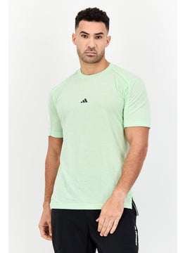 Adidas Men Sportswear Fit Short Sleeve Yoga T-Shirt, Mint Green  - Image 1