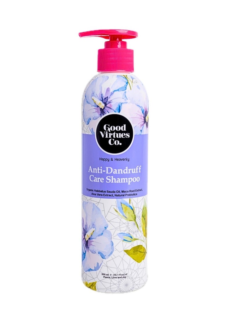 Good Virtues Co. 2 Piece Anti-Dandruff Care Shampoo Organic Habbatus Sauda Oil, Maca Root Edrad Aloe Vera Extract, Natural Prebiotics 300ml - Image 2